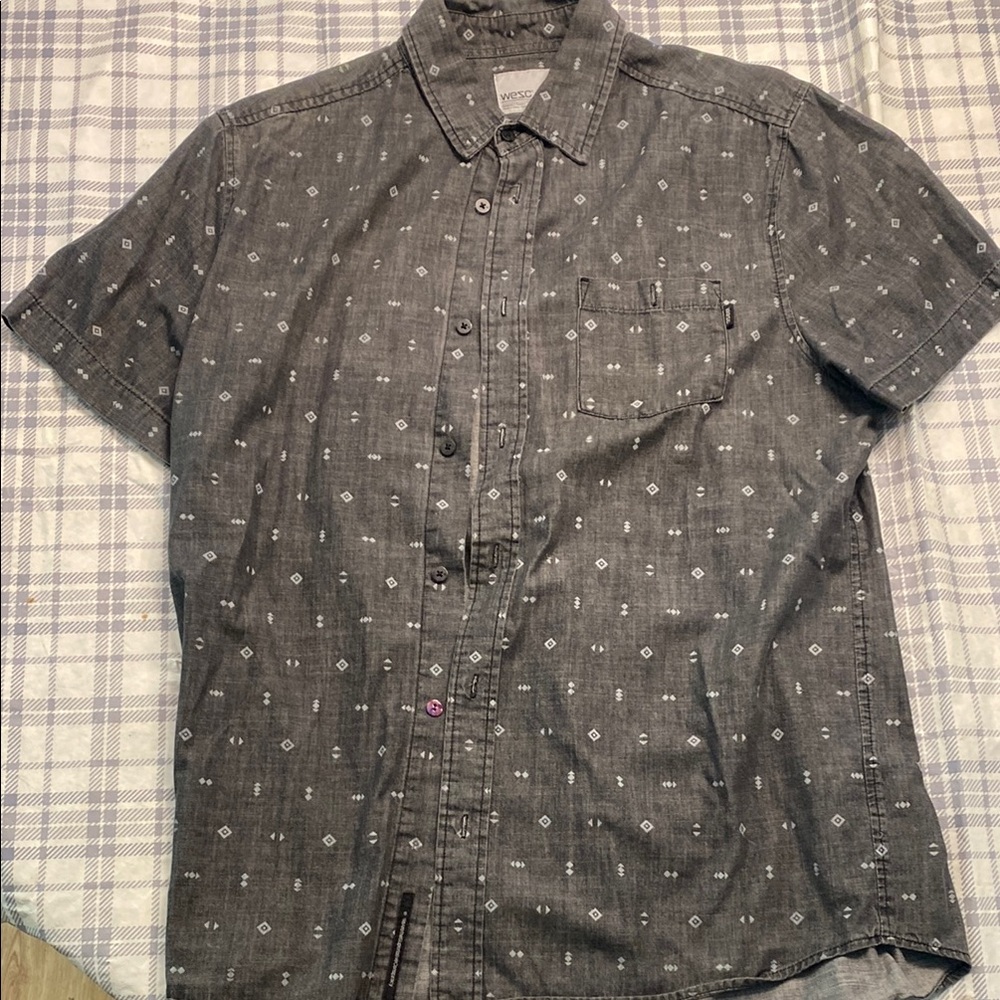 Men's Gray Patterned Shirt